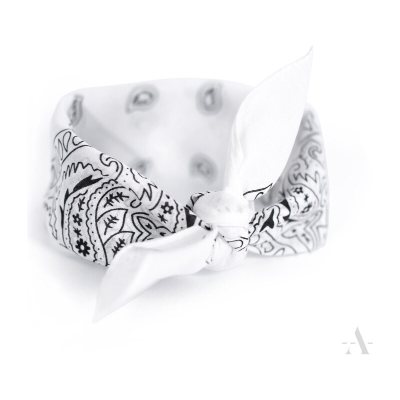 Artofpolo Šatka Bandana Classic rebel Biela 65222065