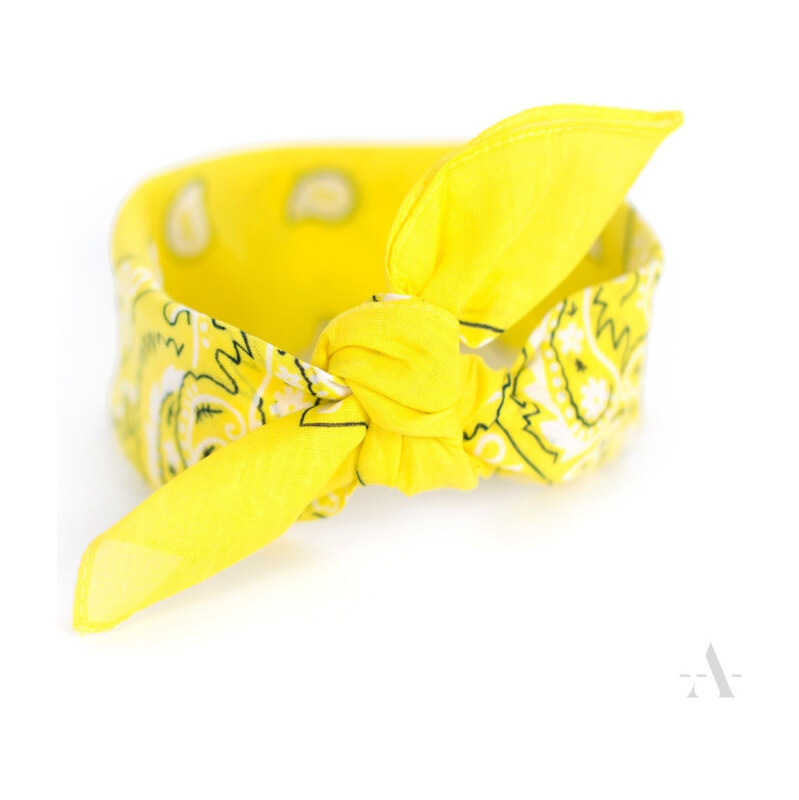 Artofpolo Šatka Bandana Classic rebel Žltá 65222064