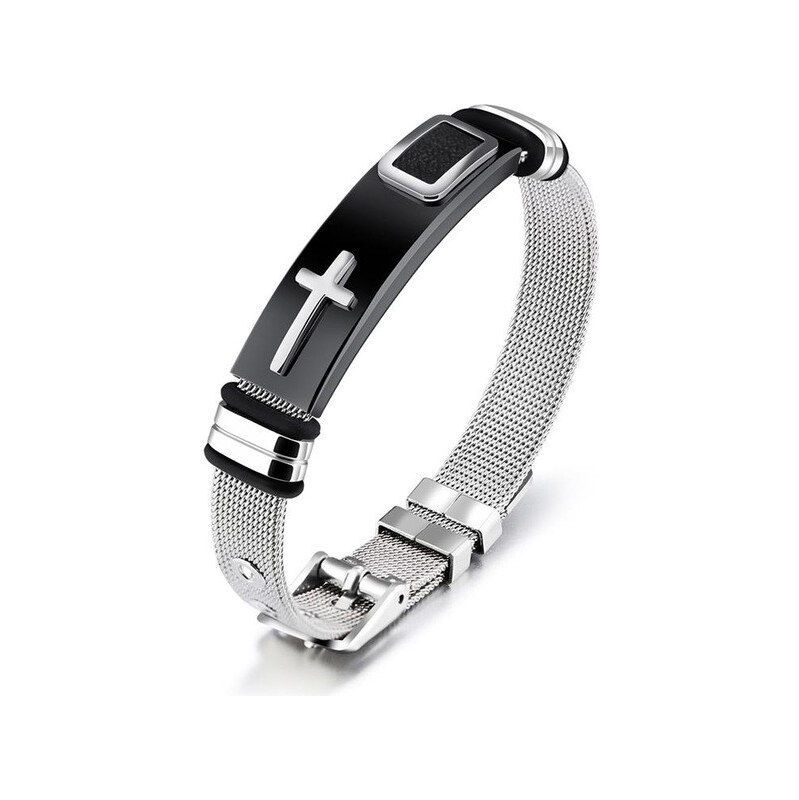 Impress Jewelry Nárameok z chirurgickej ocele Black Cruz 65222174