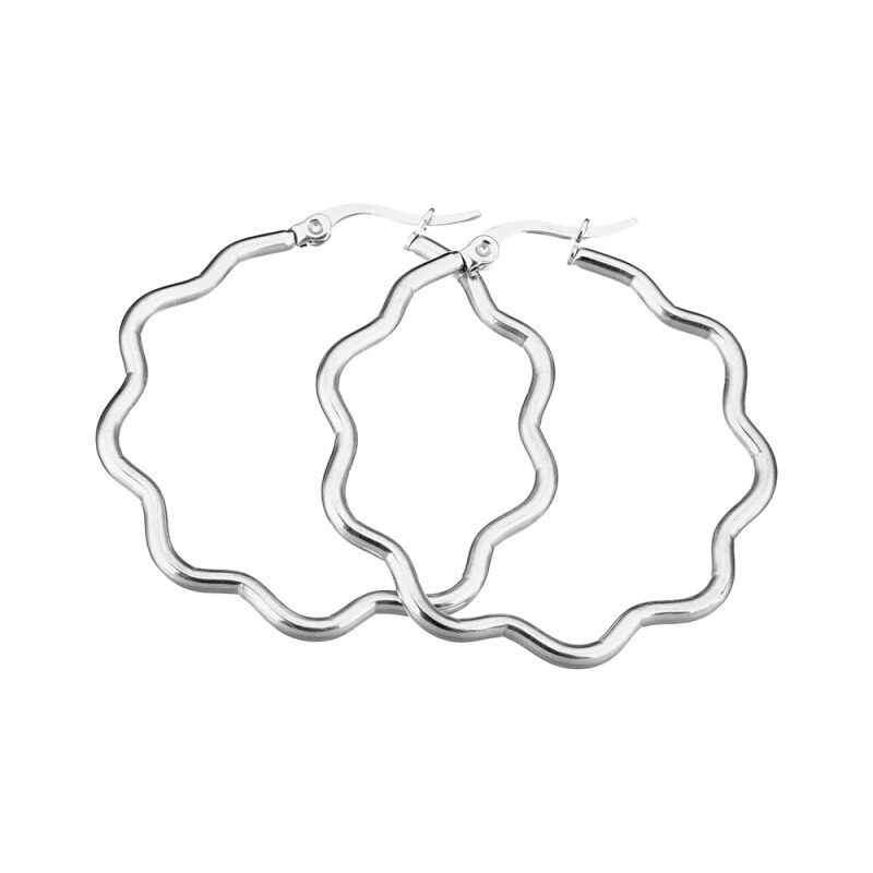 Impress Jewelry Geometrické náušnice z chirurgickej ocelei Vlnky 65222404