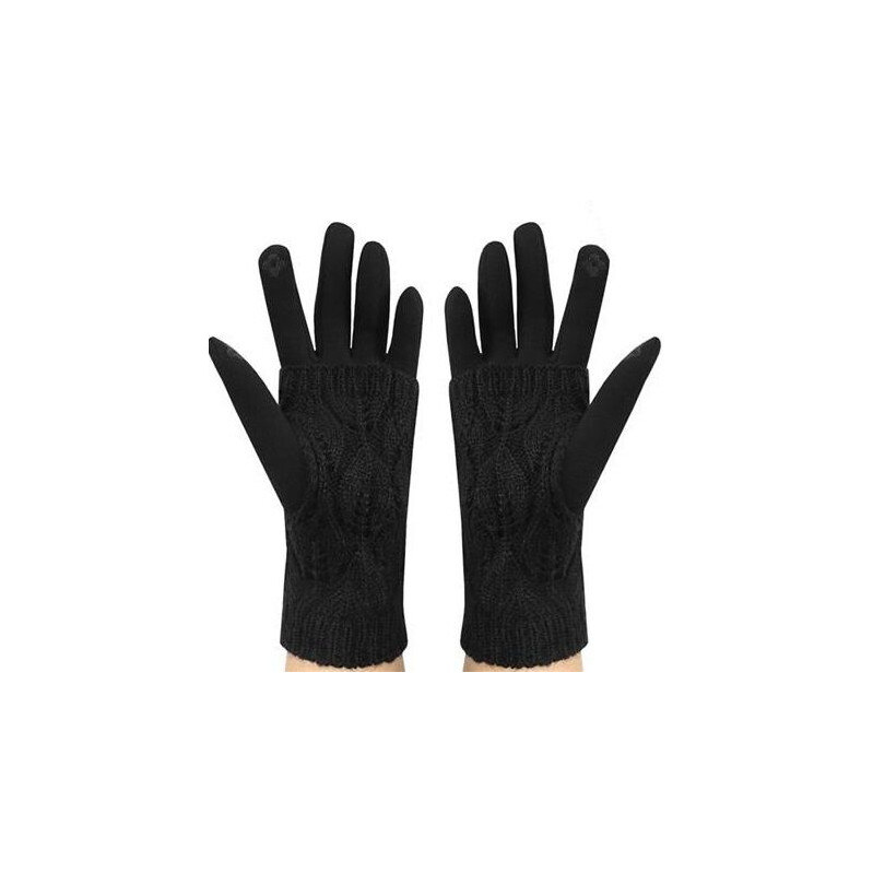 ISO TRADE Dámske dotykové rukavice double Čierne 65222451