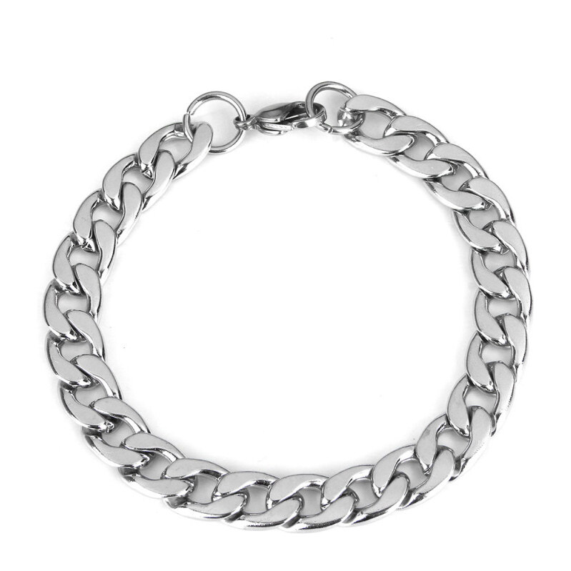 Impress Jewelry Náramok z chirurgickej ocele Masive Cuban Silver 13 mm 65224580