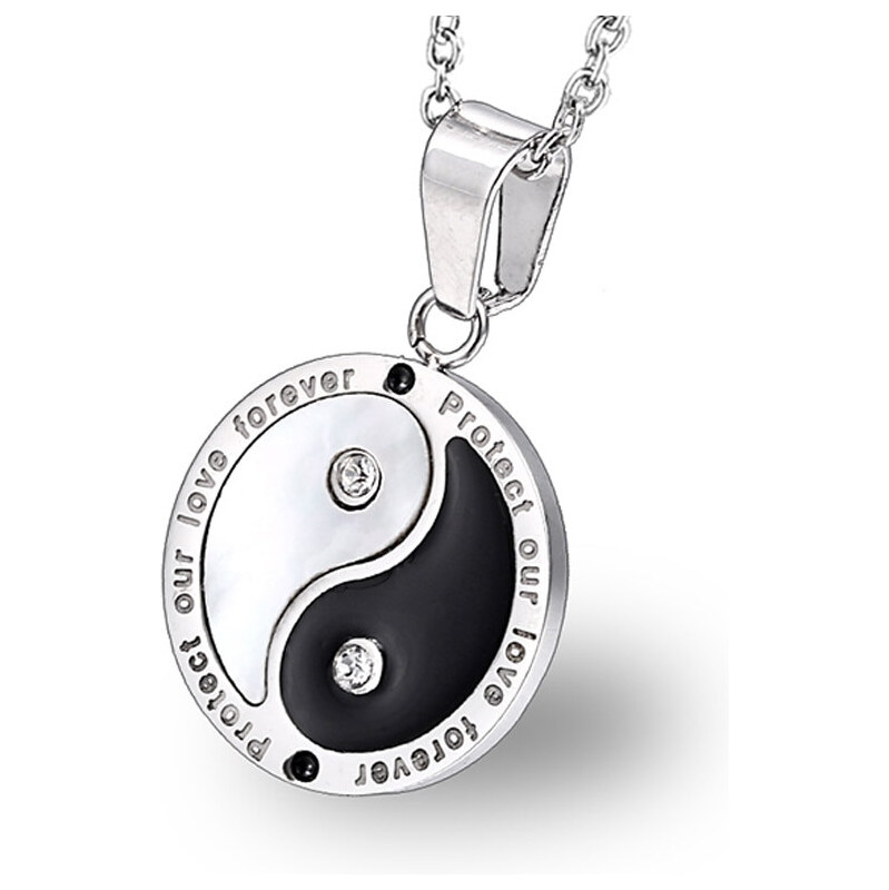 Impress Jewelry Prívesok z chirurgickej ocele Jin Jang Our Love 65222494