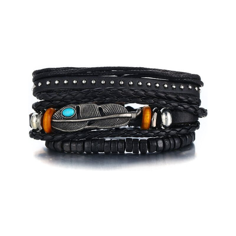 Lodestar Sada troch pánskych náramkov Etno 65222540