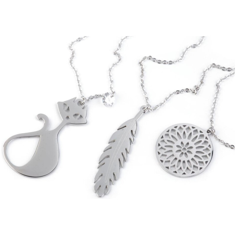 Impress Jewelry Náhrdelník mačka, pierko alebo mandala 65222626