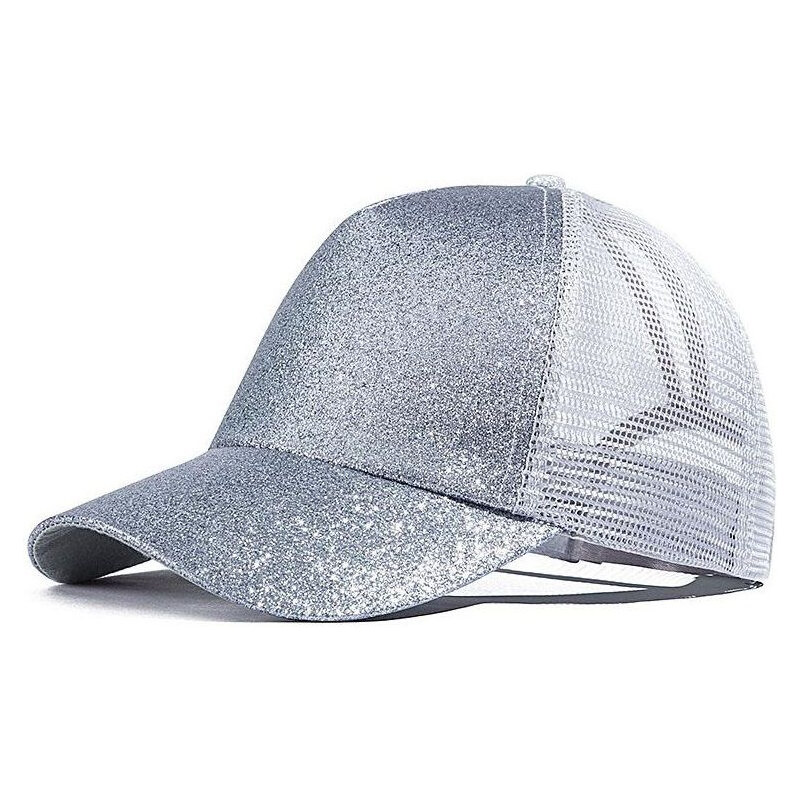 Carla Dámska šiltovka s brokátom Strieborná 65222621