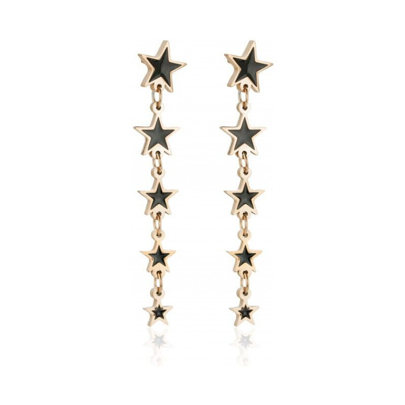 Impress Jewelry Puzetové visiace Náušnice z ocele STAR Ružové 65222677
