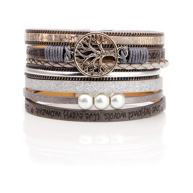 Lodestar Metalický náramok Strom života Strieborný 65222701