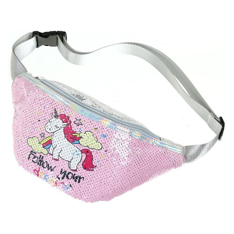 Who cares flitrová ľadvinka s jednorožcom Ružová 65222756