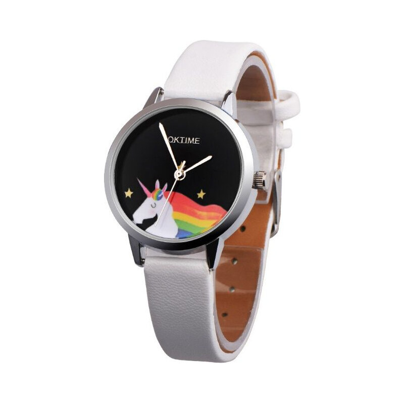 Shim Watch Oktime Dievčenské hodinky UNICORN jednorožec Biele 65222821