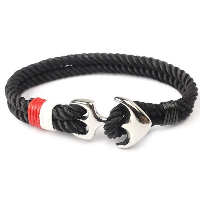 Lodestar Endless unisex náramok z lanka Kotva čierny 65222913