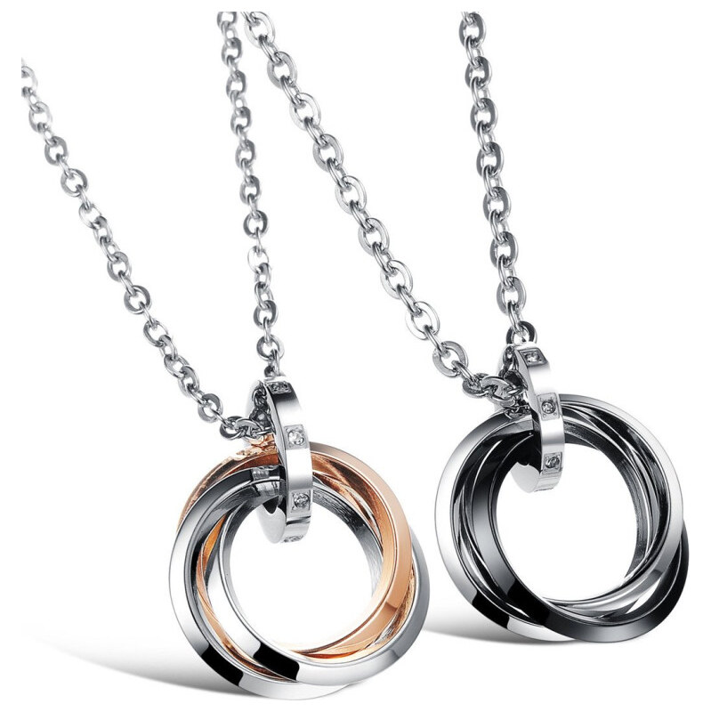 Impress Jewelry Oceľové prívesky pre dvojicu RINGS of LOVE 65222966