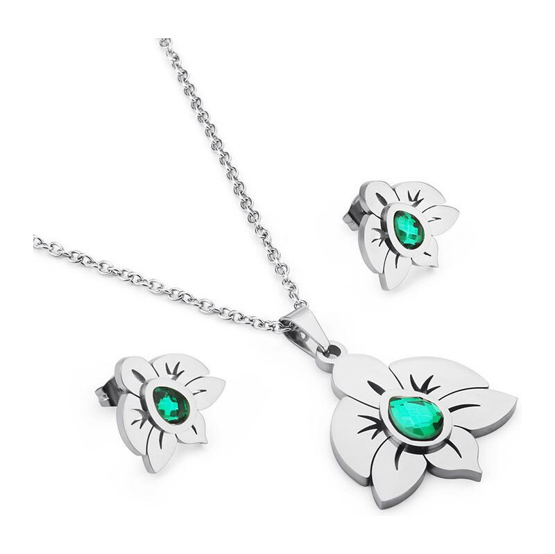 Impress Jewelry Sada šperkov z ocele slniečko Flow s kryštálom 65222973