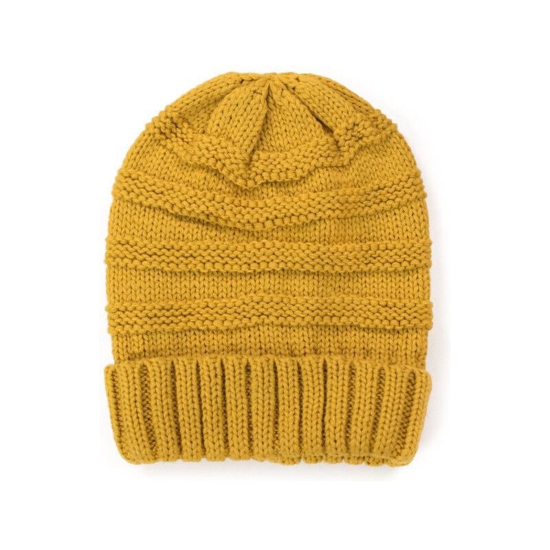 Artofpolo Beanie pletená čiapka Smurf Horčicová 65223023