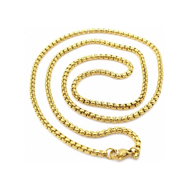 Impress Jewelry Retiazka z chirurgickej ocele Gold Wheels - 3 mm / 50 65224308