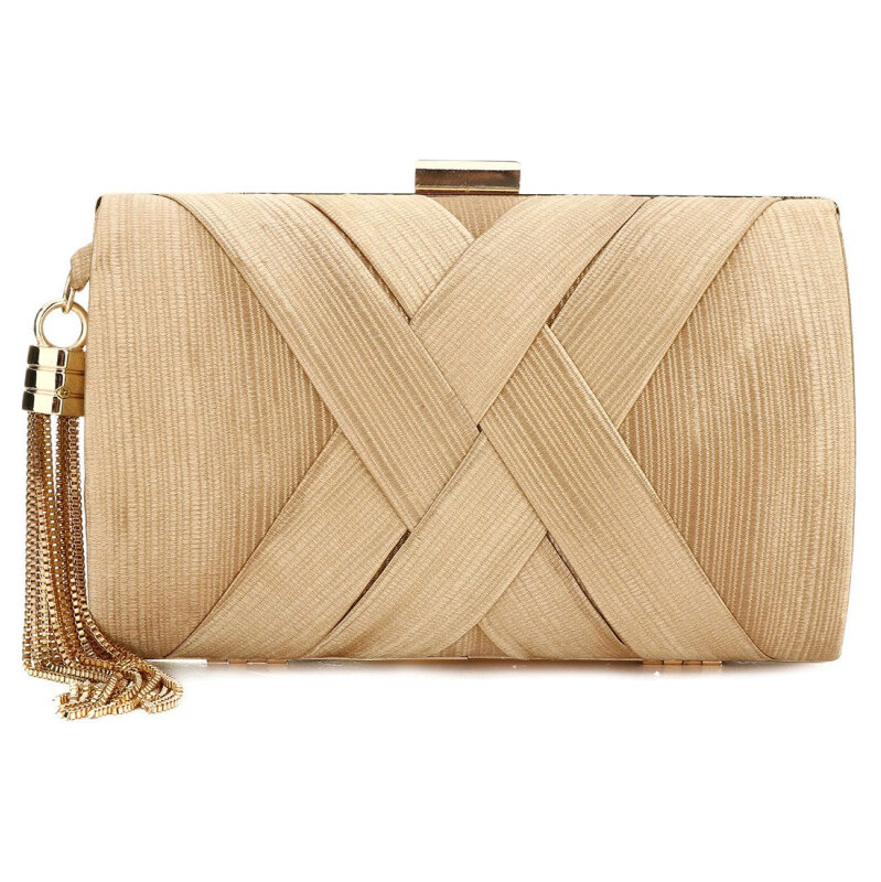 Carla Dámska listová kabelka so štrasom Blanca Zlatá 65223092