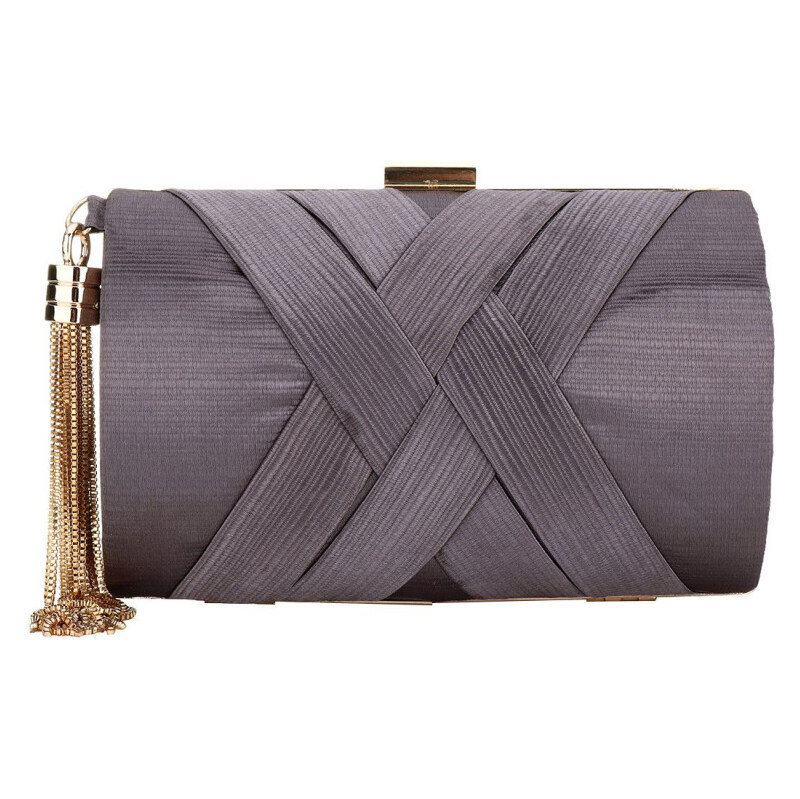 Carla Dámska listová kabelka so štrasom Blanca Šedá 65223095