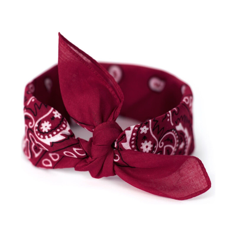 Artofpolo Bavlnená šatka Bandana bordová 65223208