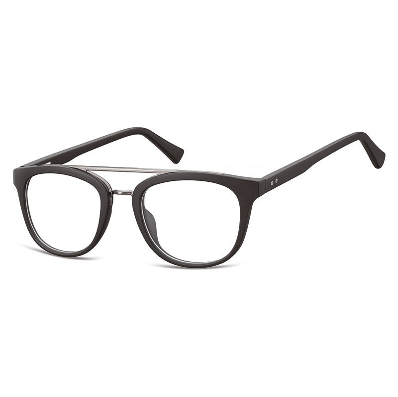 Olympic eyewear Oválne okuliare bez dioptrii Reverend - čierne 65223233