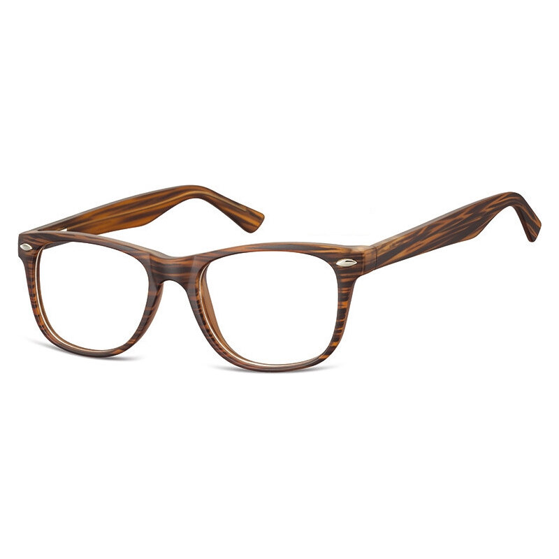 Olympic eyewear Okuliare bez dioptrii wayfarer Timber - hnedé 65223234