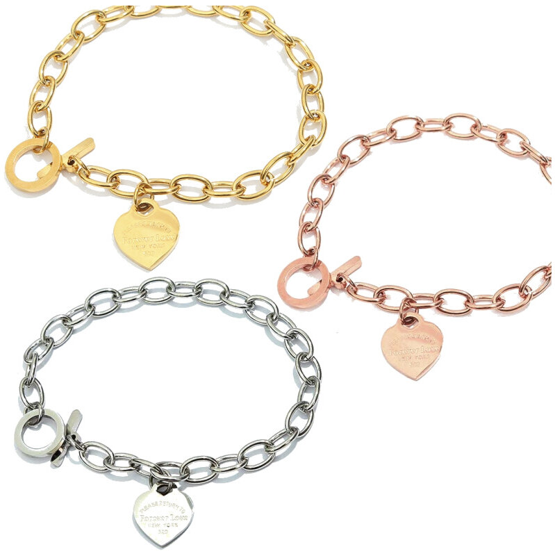 Impress Jewelry Náramok z chirurgickej ocele Forever Love 65223263