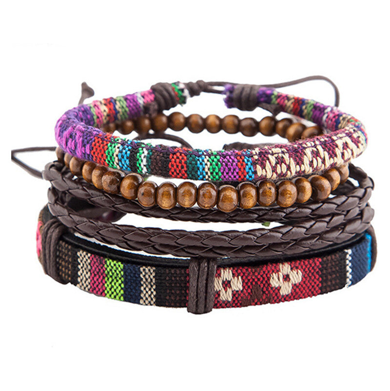 Lodestar Sada štyroch pánskych náramkov India Spring 65223264