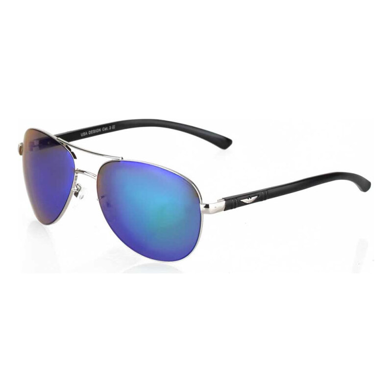 Deep slnečné okuliare pilotky Modro-zelené zrkadlovky DA7311 65223397