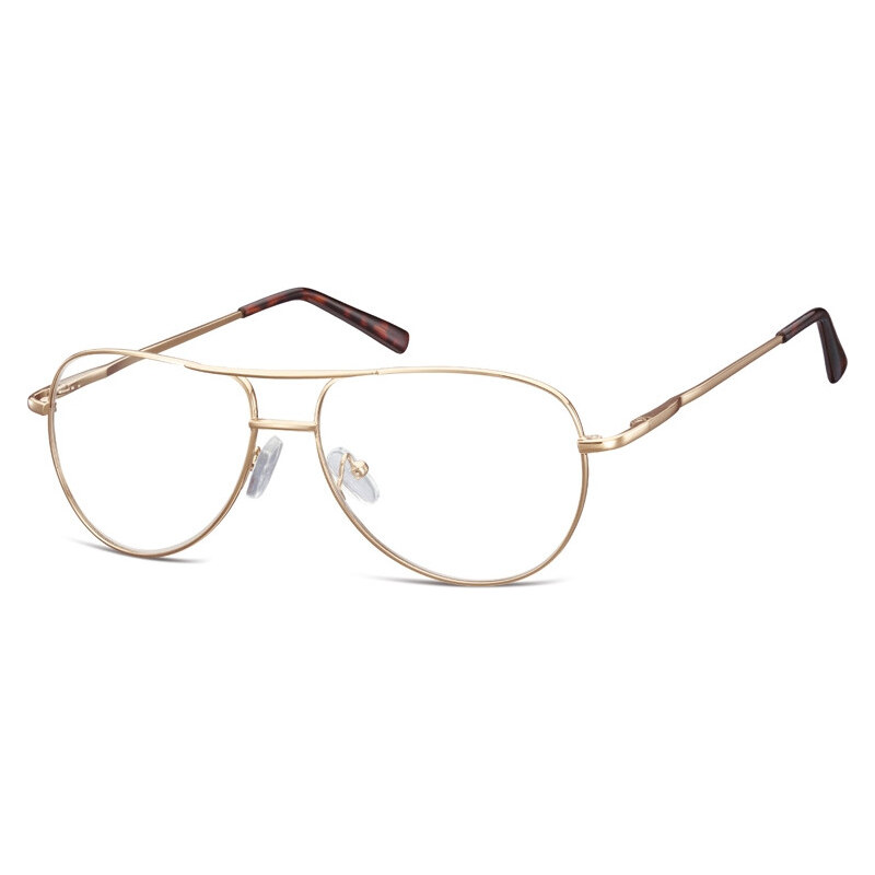 Montana Nedioptrické okuliare Retro Aviator číré- Zlaté 65223442