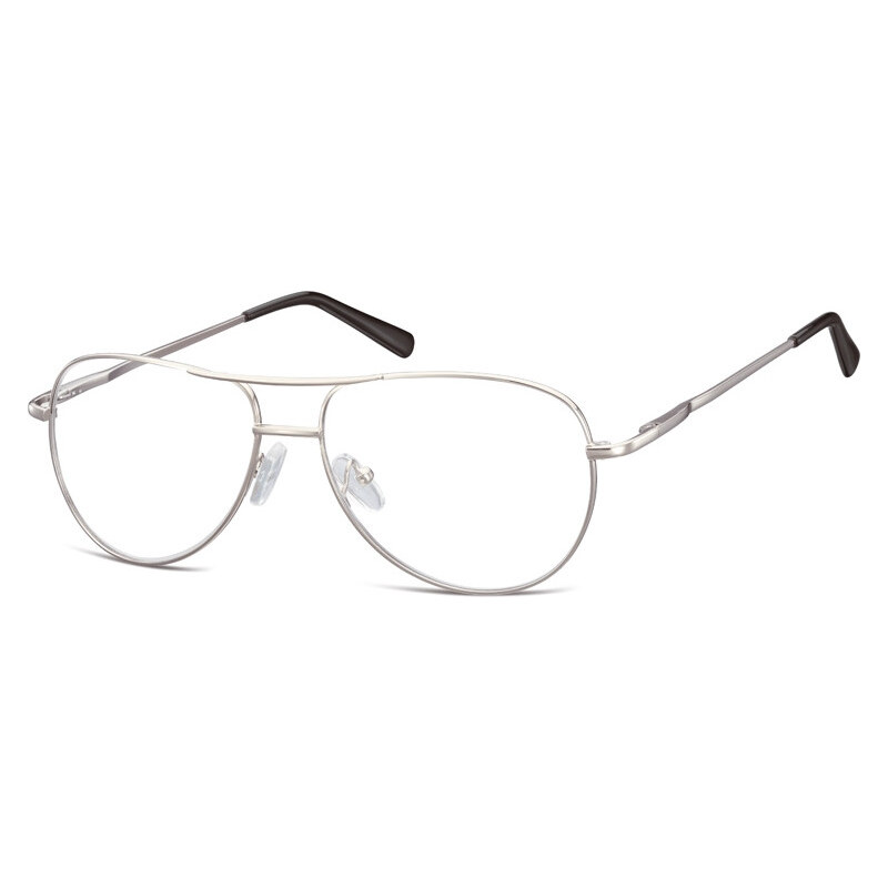 Montana Nedioptrické okuliare Retro Aviator číré- Strieborné 65223444