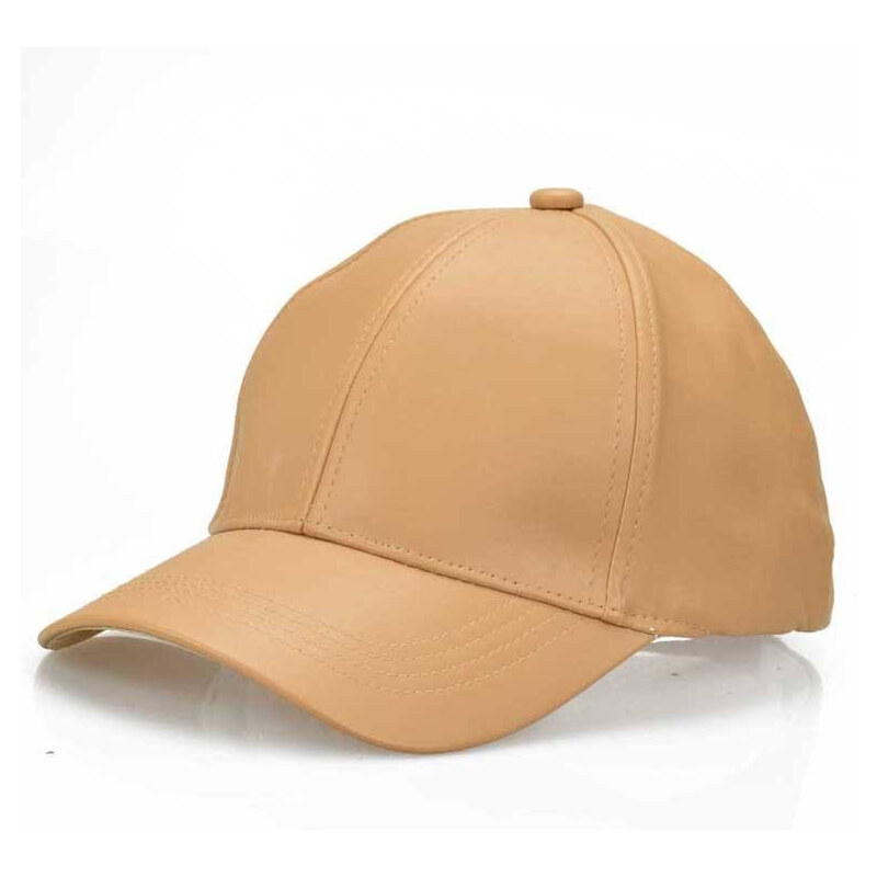 Carla Dámská kožená šiltovka Hnědá 65223447