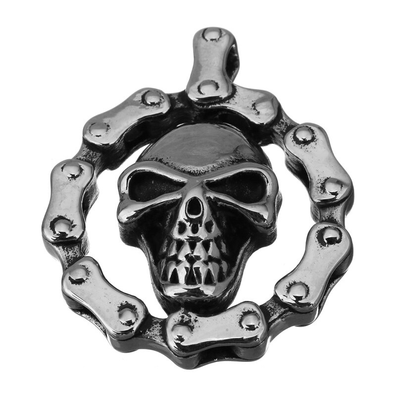 Impress Jewelry Prívesok z chirurgickej ocele - Skull Biker Chain 65223541