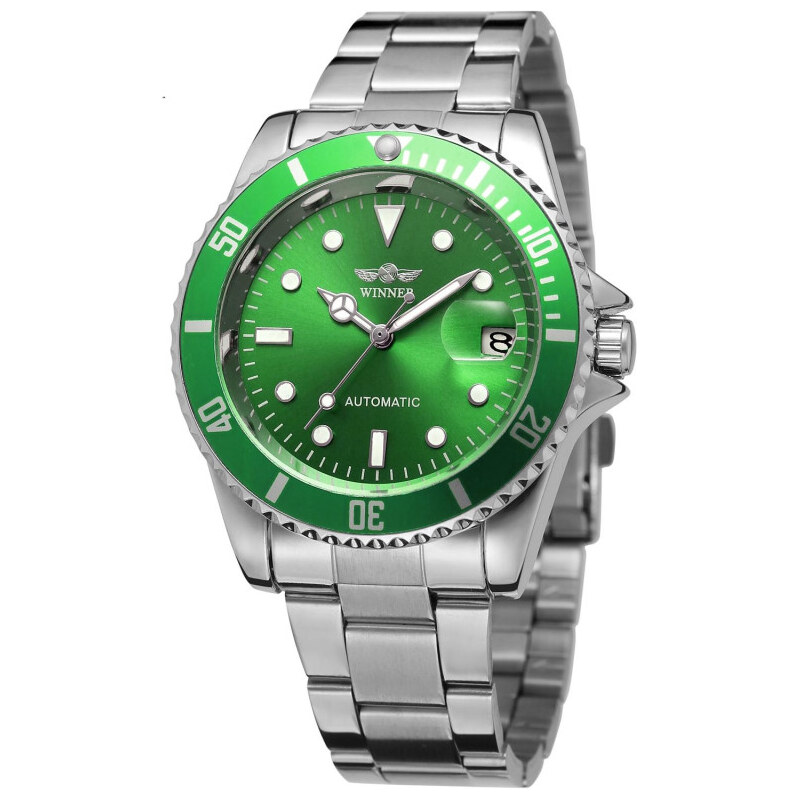 Pánske mechanické hodinky Winner WZ0308 Zelené 65223568
