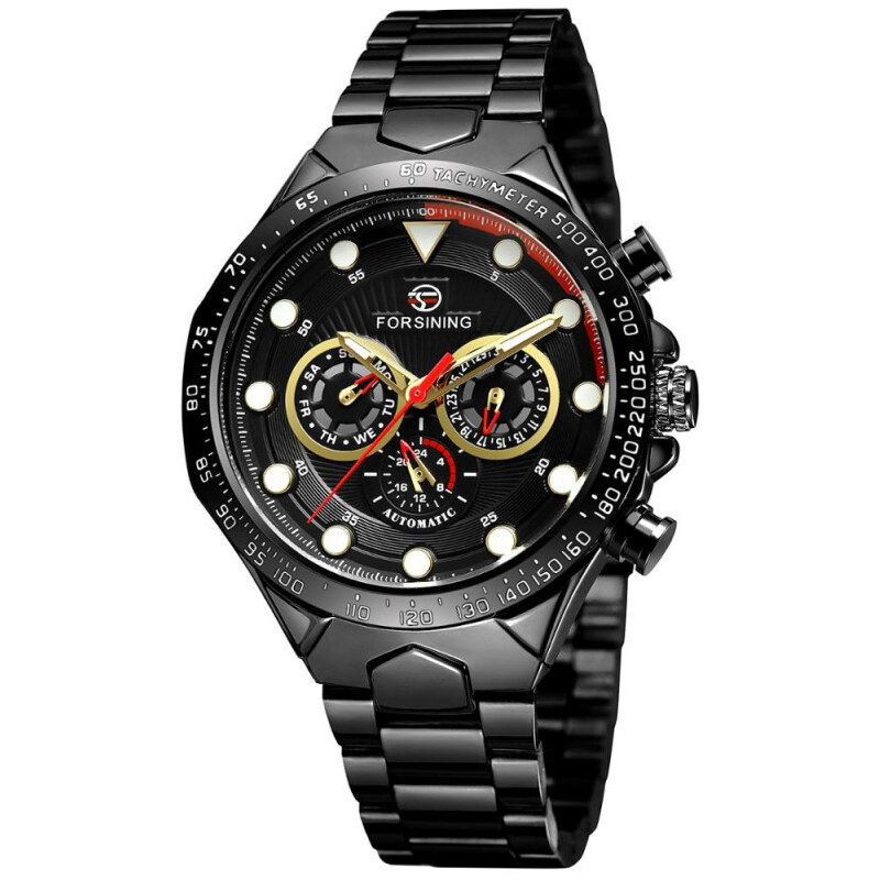 FORSINING pánske automatické hodinky Manful M4T3 Čierne 65223576