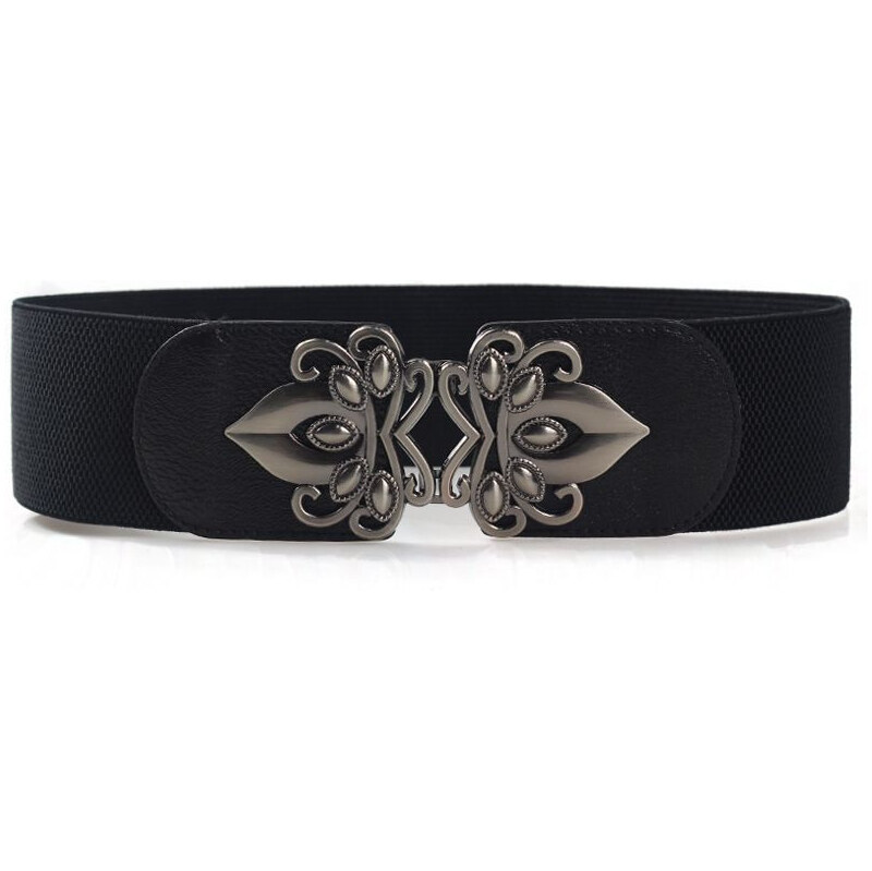 Lifestyle Dámsky opasok na šaty s prackou Fless Čierny 65223617