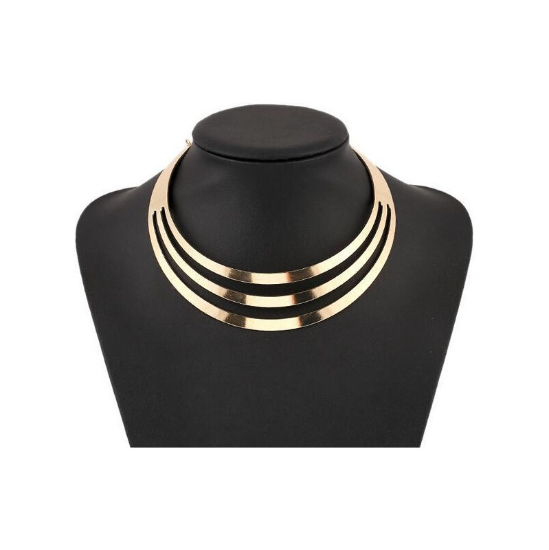 Lodestar Geometrický kruhový Choker náhrdelník Zlatý 65223627