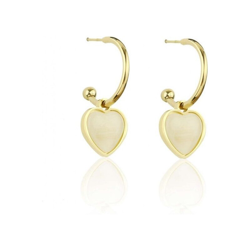 Impress Jewelry Kruhové náušnice z chirurgickej ocele so srdiečkom 65223647