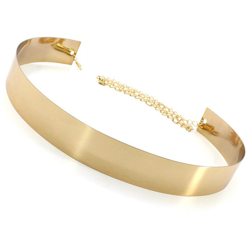 Lifestyle Dámsky celokovový opasok Flat - Zlatý 65223654