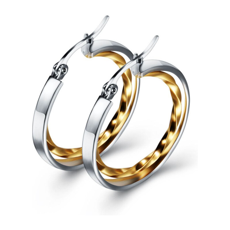 Impress Jewelry Oceľové Náušnice kruhy Iskra Combo 65223659