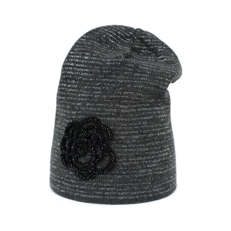 Artofpolo Dámska pletená čiapka Zimná blesk Grafitová 65223681