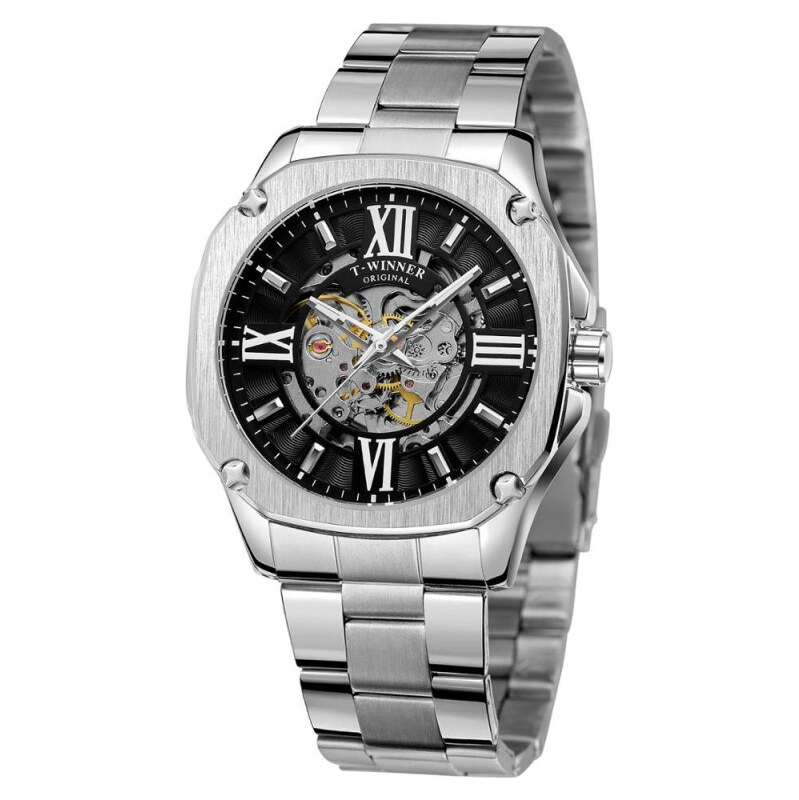 T-Winner pánske automatické hodinky Cesar WRG8184 Strieborné 65223749