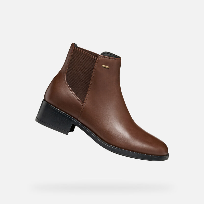 Brown womens ankle boots Geox Camexia NP ABX - Womens 65233012