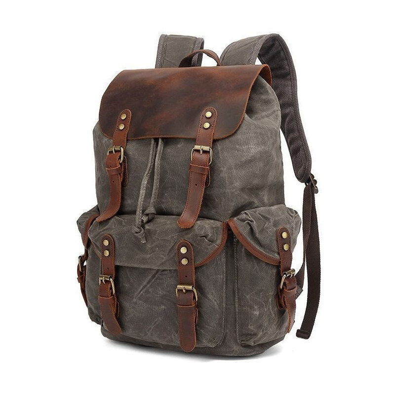 Kaukko Outdoor canvas batoh Camelo Sivý 65223809