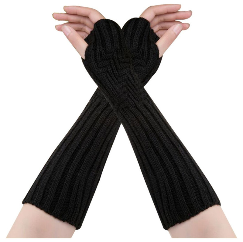 Cixi Dlhé rukavice bez prstov Čierne 65223816