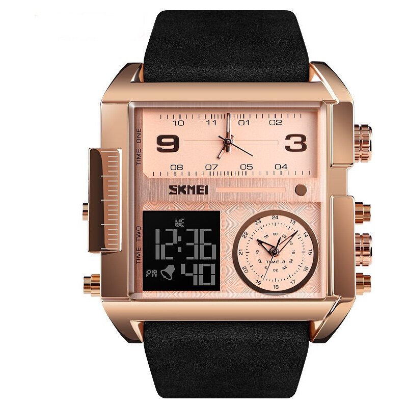 Cavaldi SKMEI 1391 duálny hodinky 3 times Rose gold Čierne 65223825