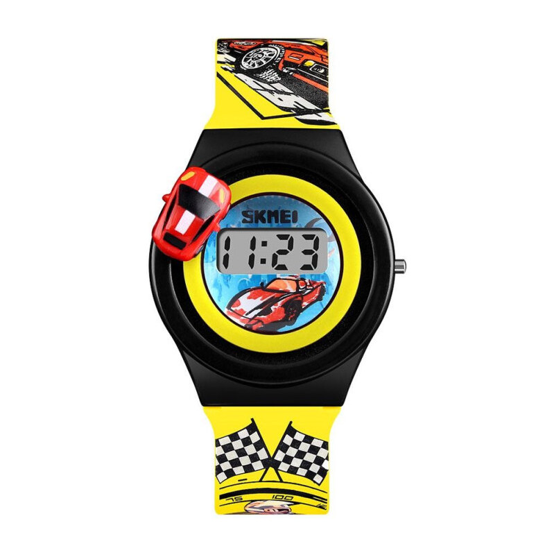 SKMEI 1376 detské hodinky pre chlapcov Racer Žlté 65223833