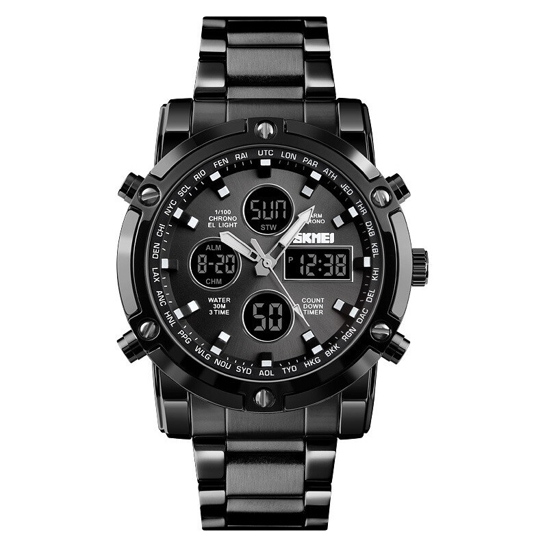 Skmei 1389 pánske duálne hodinky Atomers Čierne 65223859