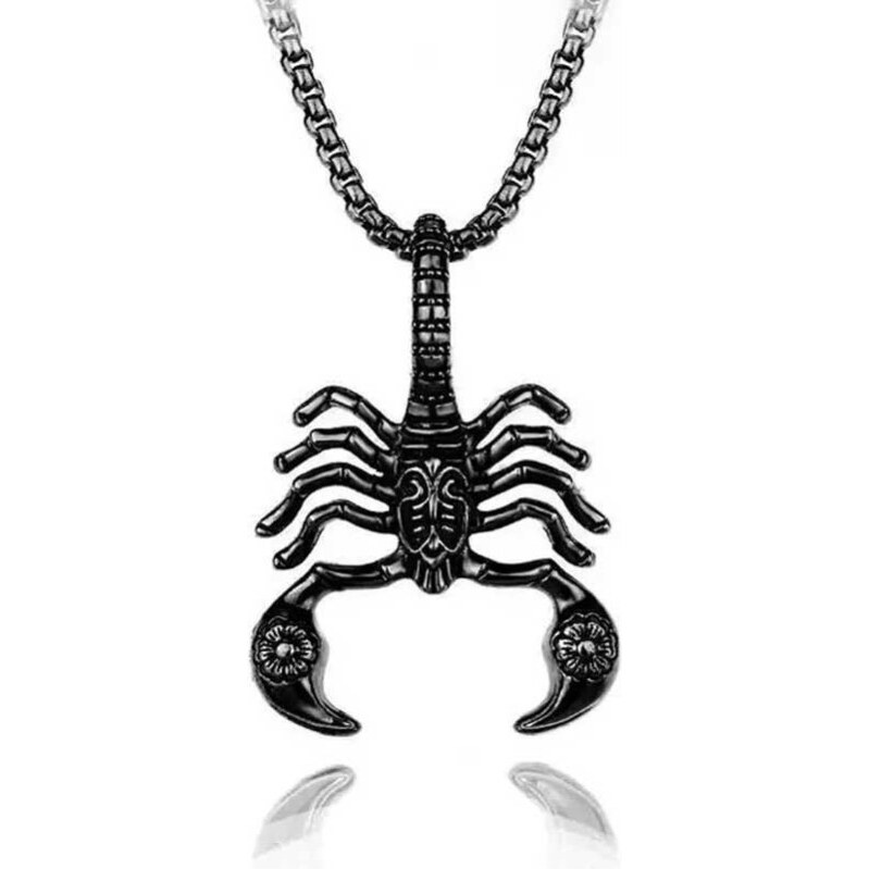 Impress Jewelry Prívesok z chirurgickej ocele Čierny Škorpión Maroko 65223866