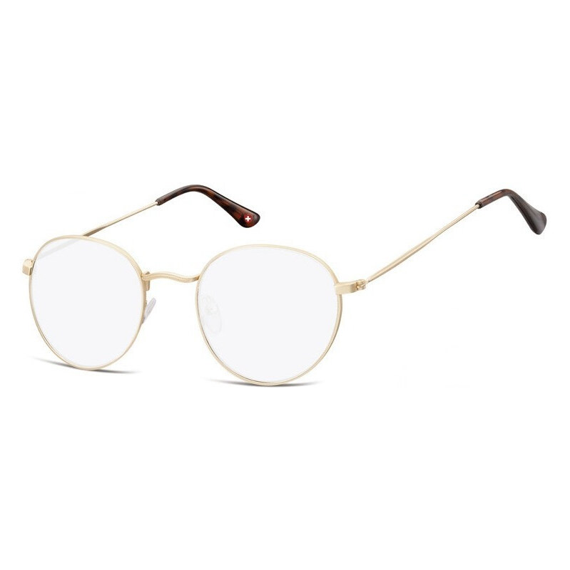 Lifestyle Dioptrické okuliare na počítač Anti Blue Oval F54A zlaté 65224060