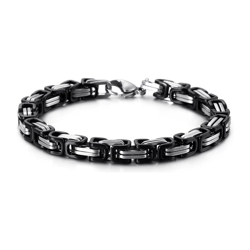 Impress Jewelry Pánsky náramok z ocele Be Hard Čierny 8 mm / 19-24 cm 65223991
