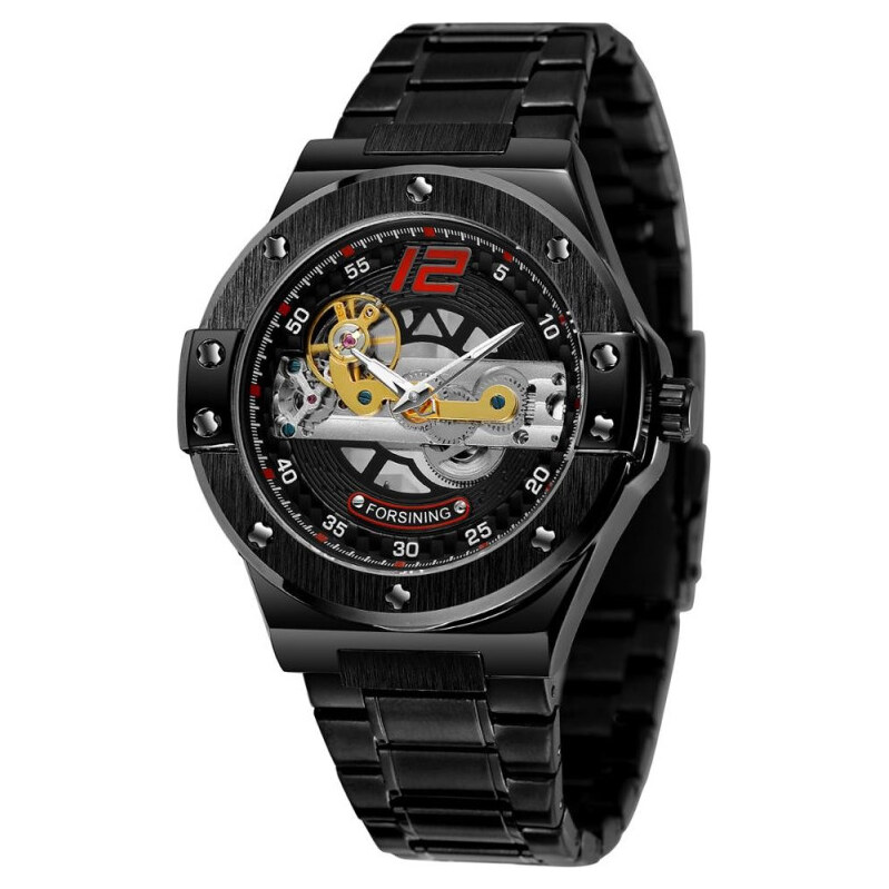 FORSINING pánske automatické hodinky Entrant MXB1 Čierne 65224004